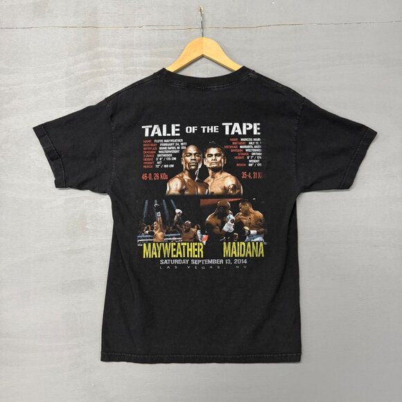 Vintage Floyd Mayweather Marcus Maidana Black Boxing Tee Shirt Medium - Picture 3 of 6